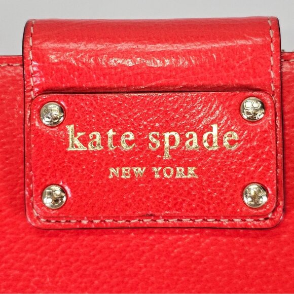 Kate Spade Women's Orange Leather Wellesley Stacy Leather Bifold Wallet 2143 - Picture 2 of 9